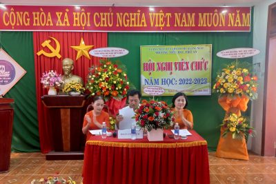 Hội nghị Cán bộ viên chức năm học 2022-2023 của trường Tiểu học Phổ An