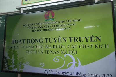 Hoạt động tuyên truyền cho thiếu nhi về tác hại của ma tuý, bia rượu, các chất kích thích và tệ nạn xã hội