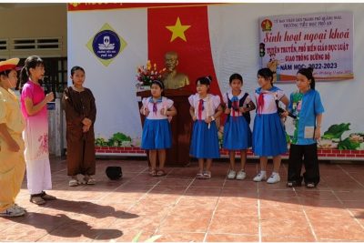 Sinh hoạt ngoại khóa ” Tuyên truyền, phổ biến giáo dục Luật giai thông đường bộ” Năm học 2022-2023